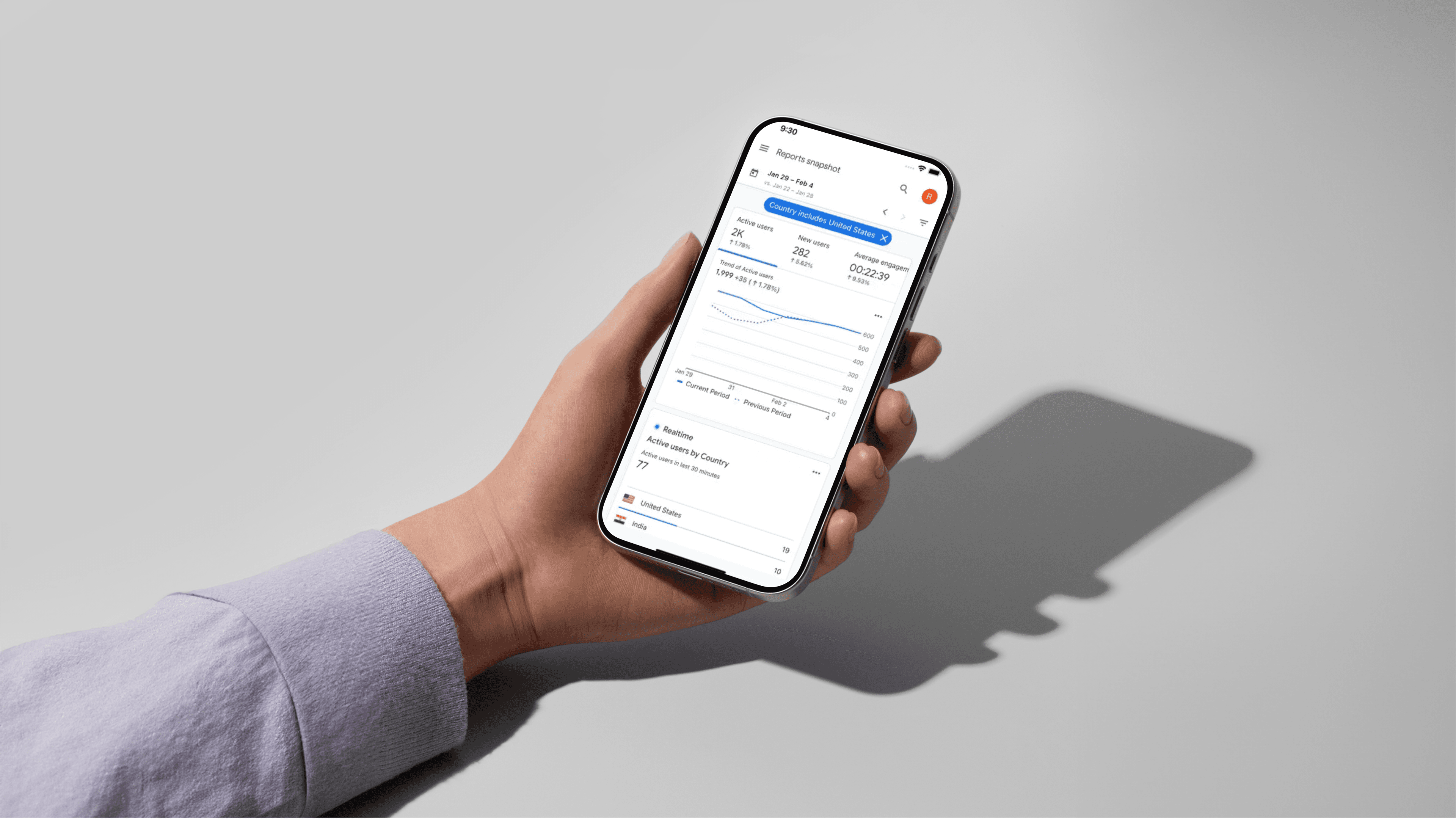 Mockup of a website